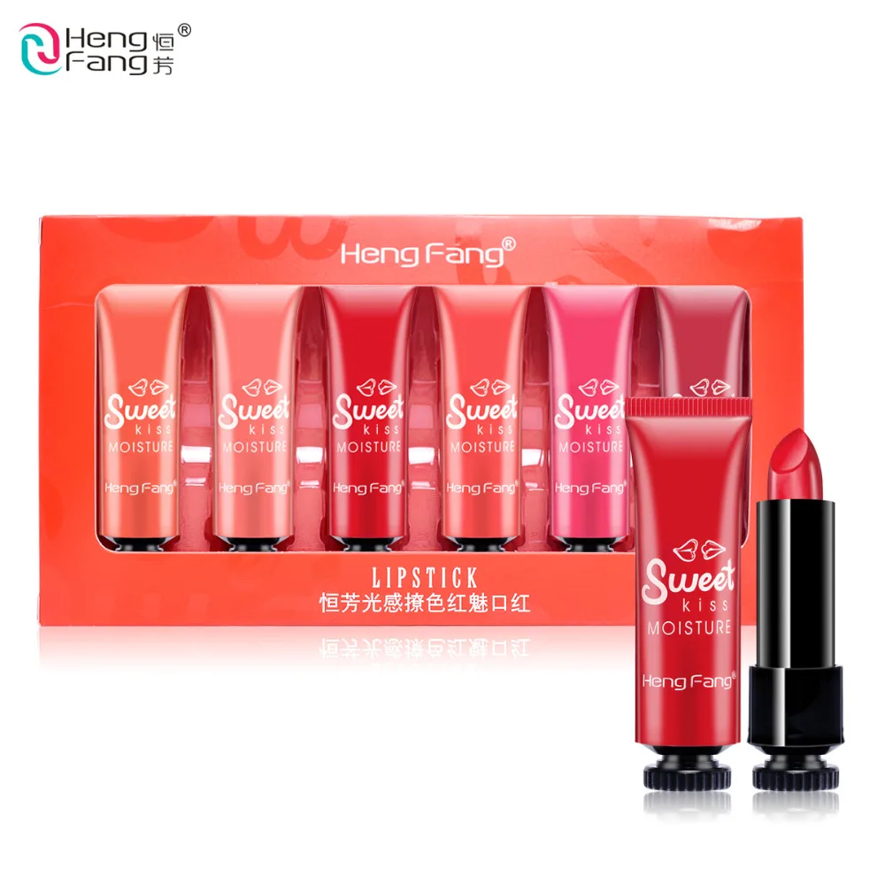 Стойкая водостойкая помада Sweet Kiss 6 шт./компл. 6g макияж бренд HengFang # H9347A| |