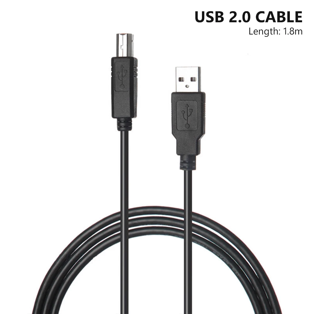 USB 2,0 кабель для принтера высокоскоростной AM к BM шнур сканера данных 1,8 м/5.91фт черный принтер этикеток ЦАП USB принтер