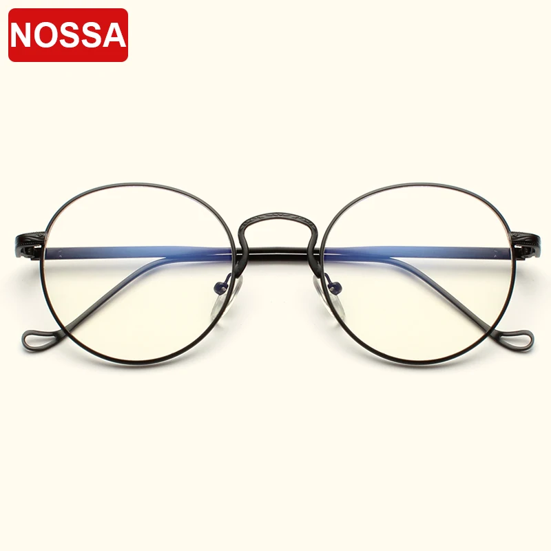

NOSSA Vintage Round Frame Optical Glasses Male Female Classic Prescription Eyeglasses Frames Women Men Casual Eyewear Frames
