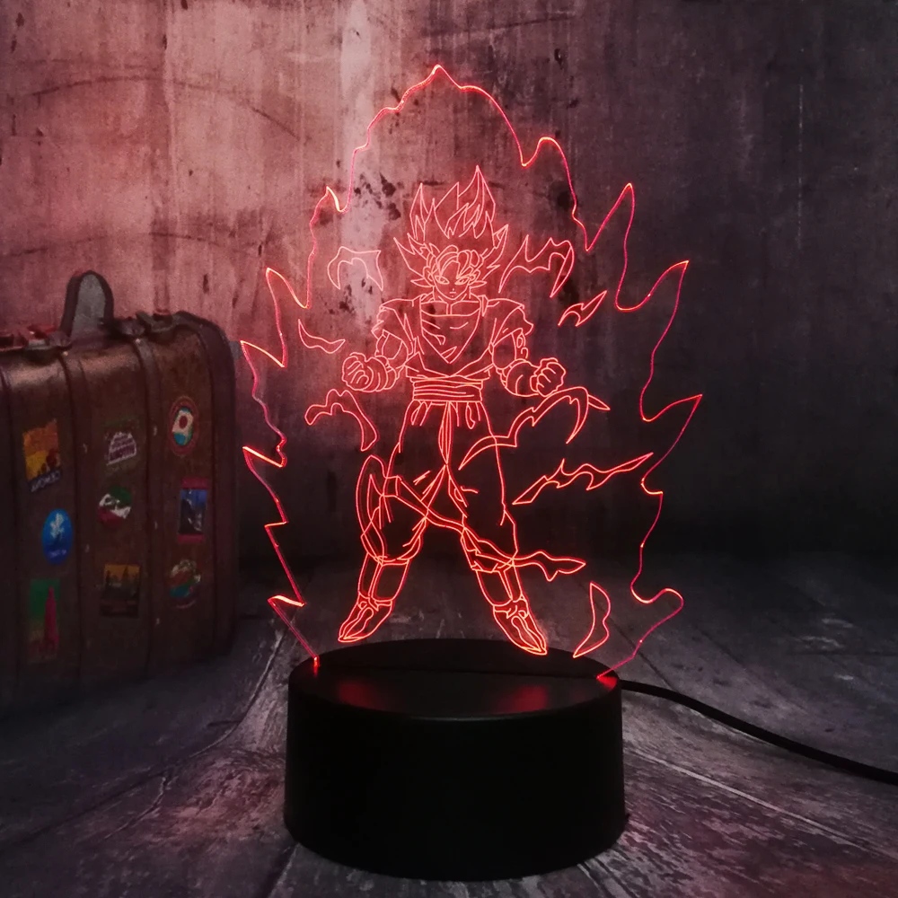 Amroe LED Lighting Seven Dragon Ball Son Goku Acrylic 3D RGB Night Lights USB Leds Table Lamp Touch Control Home | Освещение