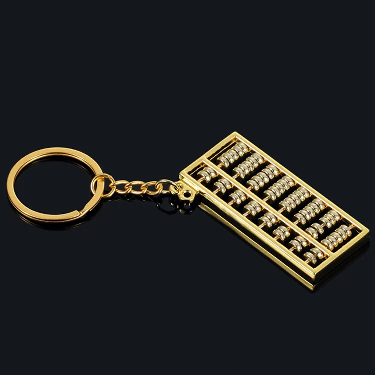 Indusleaves Chinese Style Gold Silver Abacus Metal Key Chain Advertising Waist Hanging Keyring Keychain Pendant | Украшения и