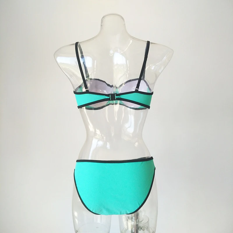 

Push Up Padded Bra Bikini Swimsuit For Women Sexy Swimwear Brazilian Biquini Beach Bathing Suits Patchwork Swimming Suit