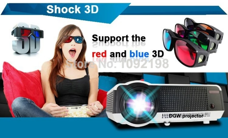 5500 люмен Smart Android 4.4 ЖК-Телевизор LED проектор Full HD аксессуары 1920x1080 3D домашний