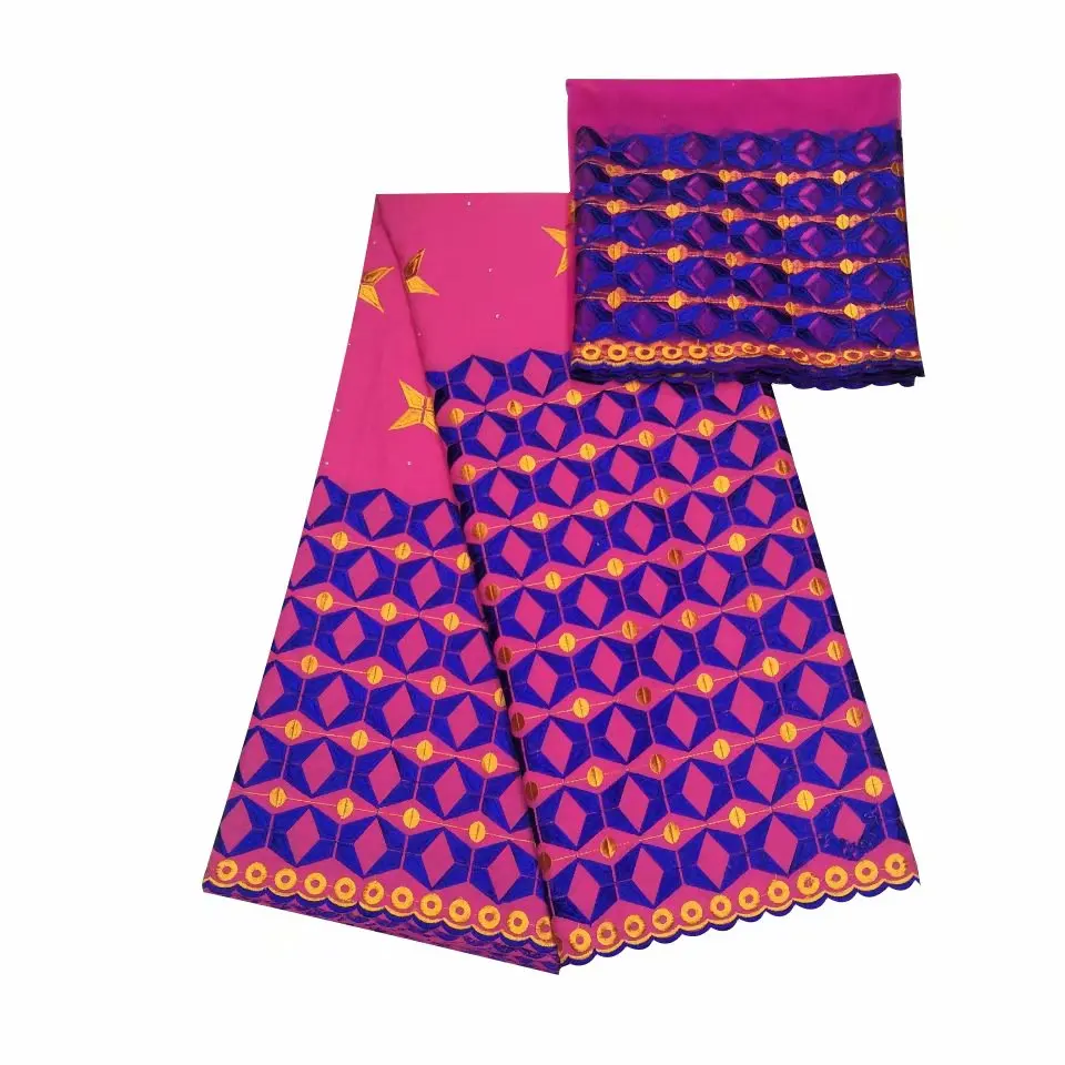 

2019 High quality african bazin riche with beads cotton embroidered brocade fabric 7yards/lot KY25
