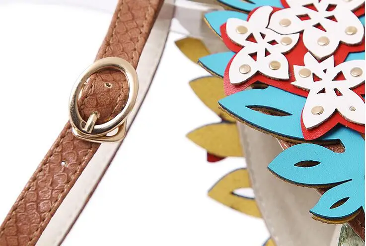 Женщины Сандалии 2017 Летние Высокие Каблуки Женщин Цветок серпантин Дамы на