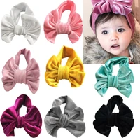 8 pcs baby girls headbands turban head wrap soft velvet knotted hairbands for toddlers kids children