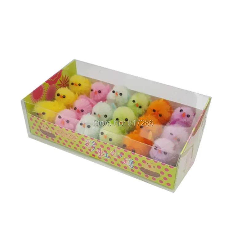 Ester chicken Easter chick Pack of 2 sets Chenille Chicks Multicolor Egg Ornament about 3.5cm High | Дом и сад