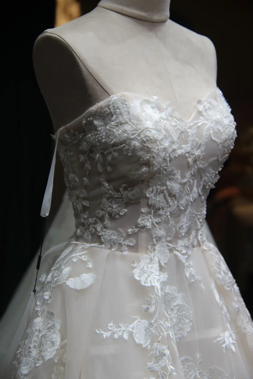 vestido longo Newest Style A-line Wedding Dresses Corset Back Appliques Tulle Bridal Gown vestidos de noiva | Свадьбы и торжества