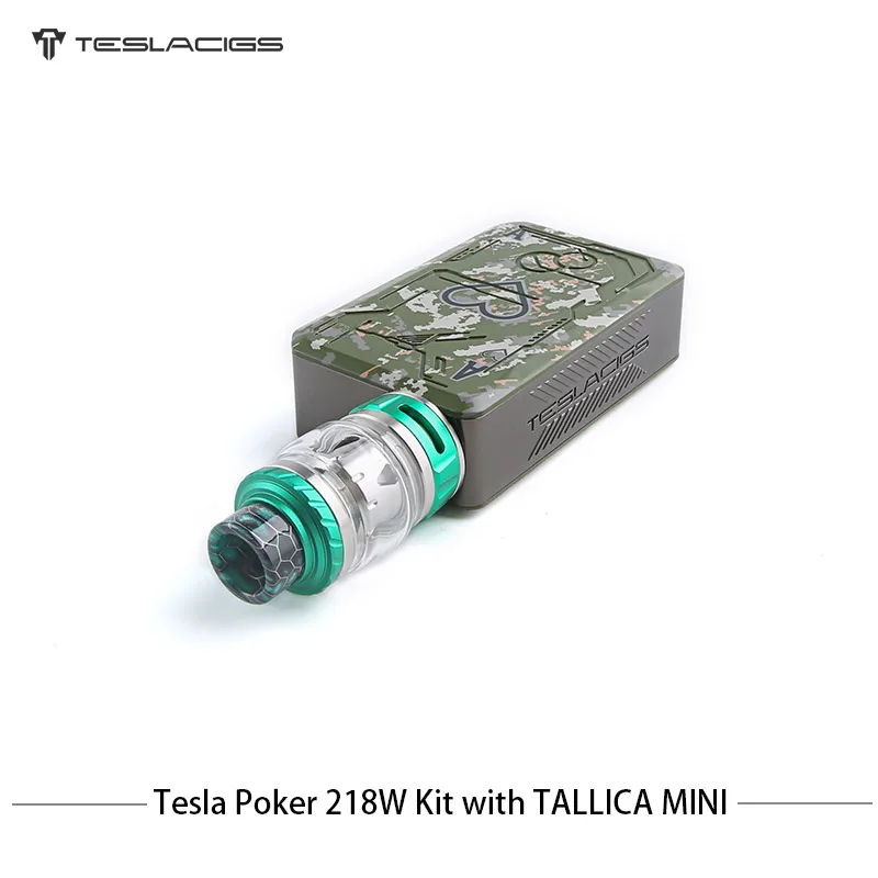 Электронные сигареты Tesla Poker 218 TC Vape Kit Teslacigs Dual Battery 7-218W электронные с мини-баком