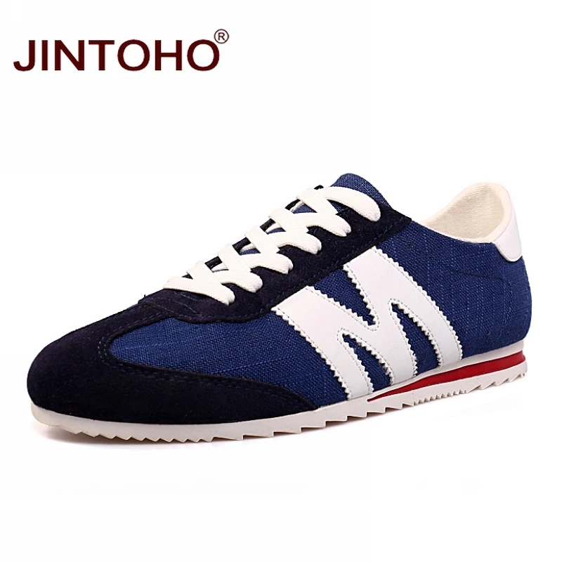Jintoho/брендовые модные повседневные мужские ботинки дышащие Обувь дешевые