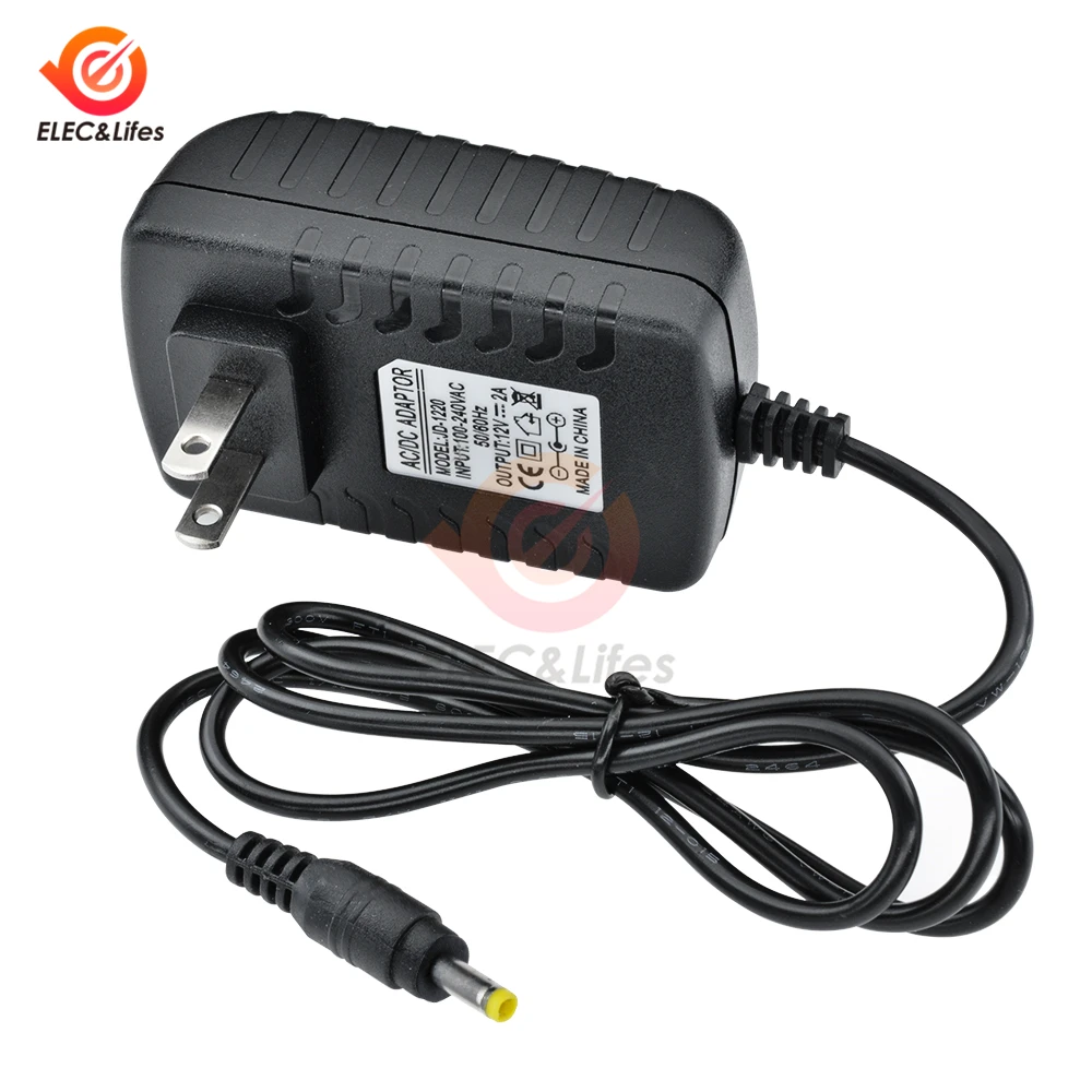 100-240 V AC к DC 12 V 2A Мощность адаптер питания Зарядное устройство адаптер EU штепсельная вилка стандарта США 4,0 мм* 1,7 мм для переключения Светодиодные ленты свет лампы