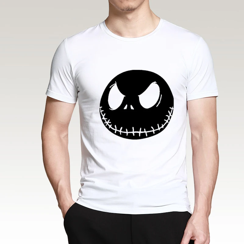 Кошмар перед рождеством мультфильм Jack Skellington Мужчины Майка Гримаса 2017 Летний