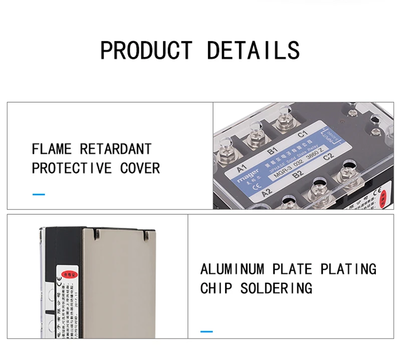 60A DC управление AC SSR трехфазное твердотельное реле(MGR-3 032 3860 Z) с защитной крышкой твердотельное реле 3-32V DC 380V AC