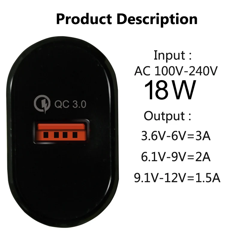 USB зарядное устройство для мобильного телефона TISDLIP настенная Быстрая зарядка 3 0