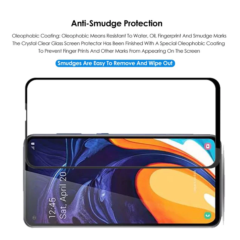 2 упаковки закаленное стекло для Samsung Galaxy A60 защита экрана 9H на телефон защитное |