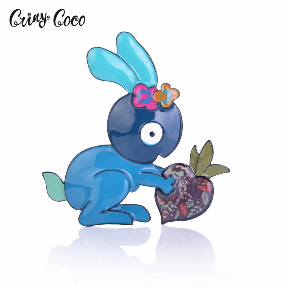 Cring CoCo Милая брошь в виде кролика новые эмалевые броши животных булавки модный
