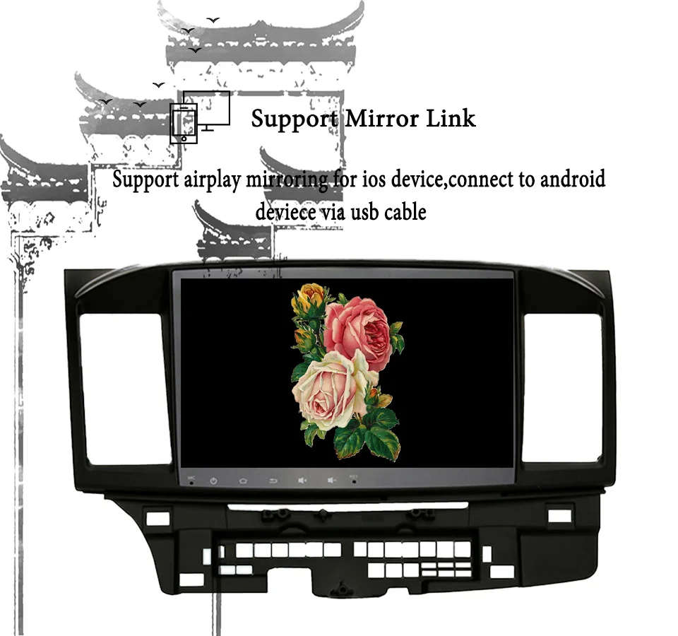 10.1&quot android 9.0 4G RAM 64G car radio multimedia player For Mitsubishi Lancer 07-2016 Auto 2 din dvd gps navigation stereo |