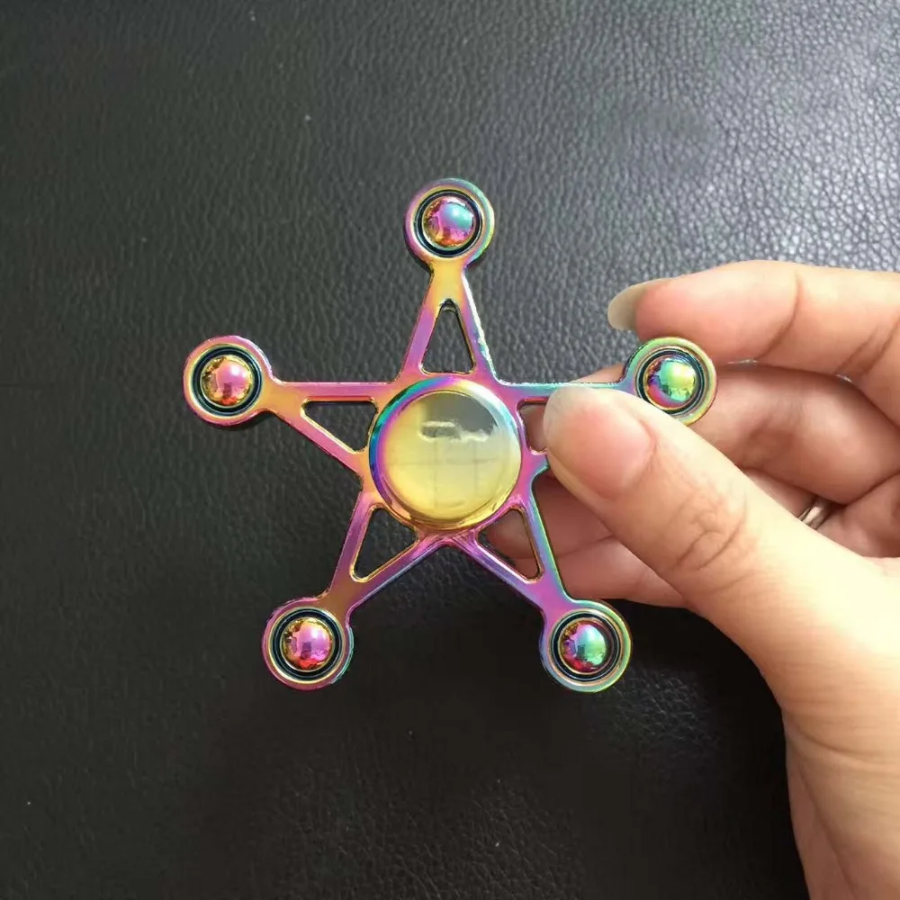 2017 Five-pointed Star EDC Fidget Spinner UFO Zinc Hand Toy Anxiety Stress Adults Kid Metal Colorful Gift | Игрушки и хобби