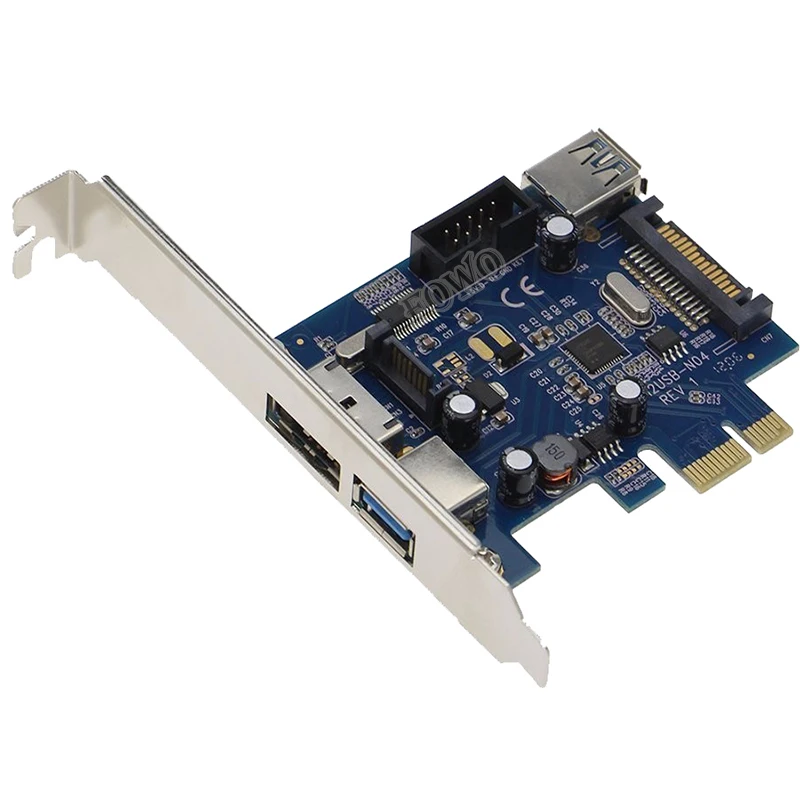 Внешний USB 3 0 порт питания eSATA Внутренний 9pin заголовок PCIe карта с 15pin SATA разъем