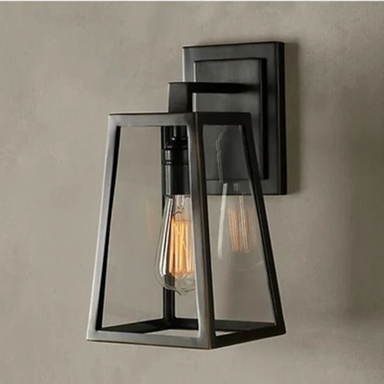 

wall lamp Loft Bar Nordic Classic Black Bulb Wire Lamp Cage DIY wall lamp Industrial Guard Shade Lamparas