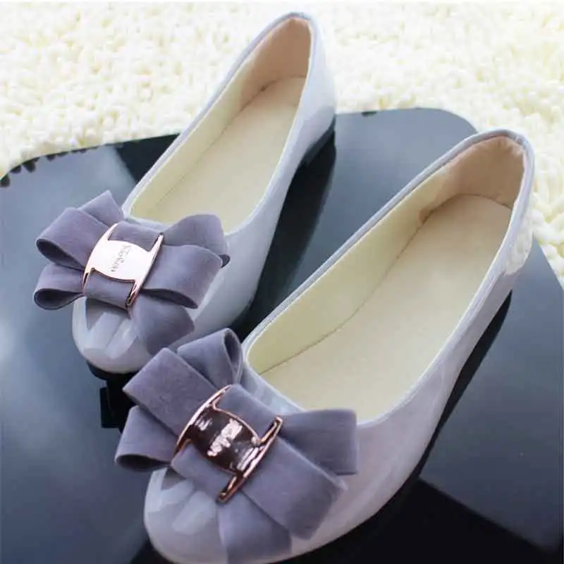 Женские лоферы из лакированной кожи на плоской подошве большие размеры WSH2347|fashion