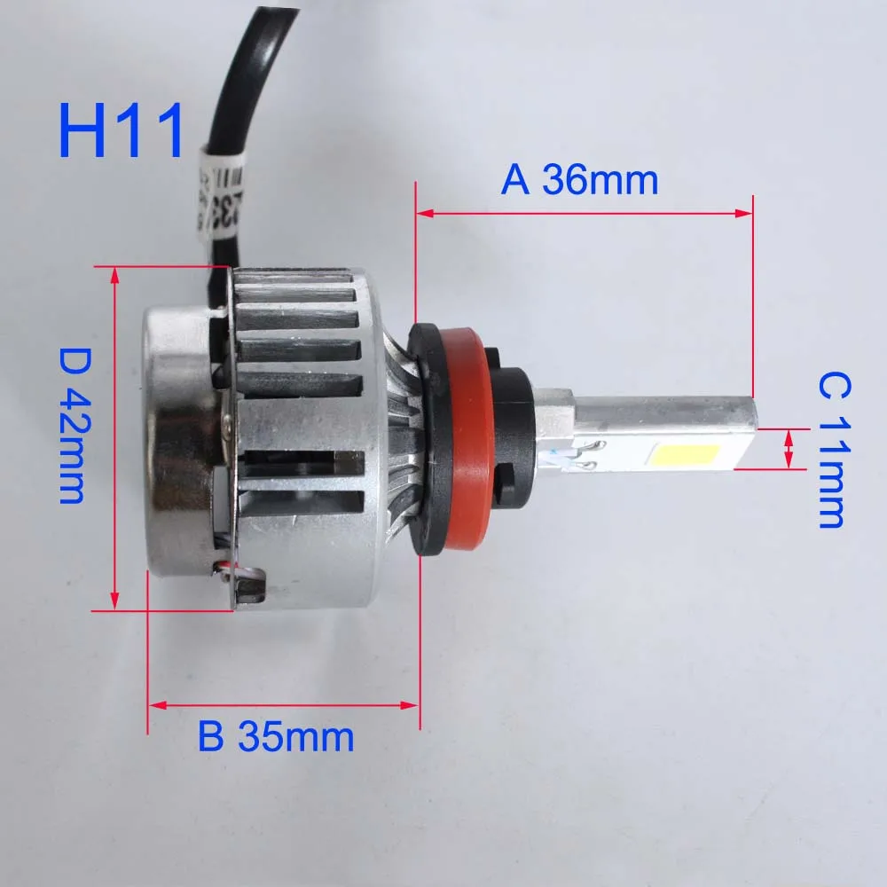 

XIANGSHANG All-in-One Car Headlights LED H8/H9/H11 Bulb Auto Front Bulb H11 66W 6000lm Automobiles Headlamp 6000K White