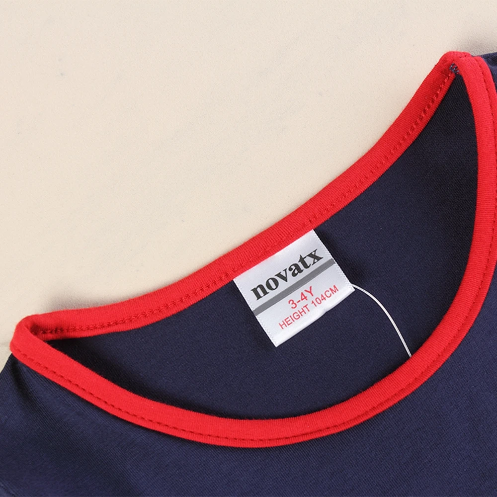 JUXINSU/хлопковое платье с длинными рукавами для маленьких девочек милые комические