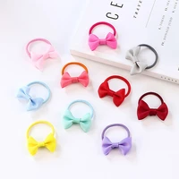 10 pcs small hair bow baby girls kids elastic hair rubber bands ring accessories for children tie hair rope scrunchies headwear