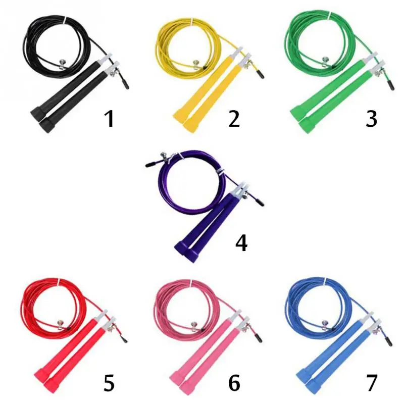 Спортивные 3 м скакалки для трос стальная Регулируемая быстрая скорость ABS ручки