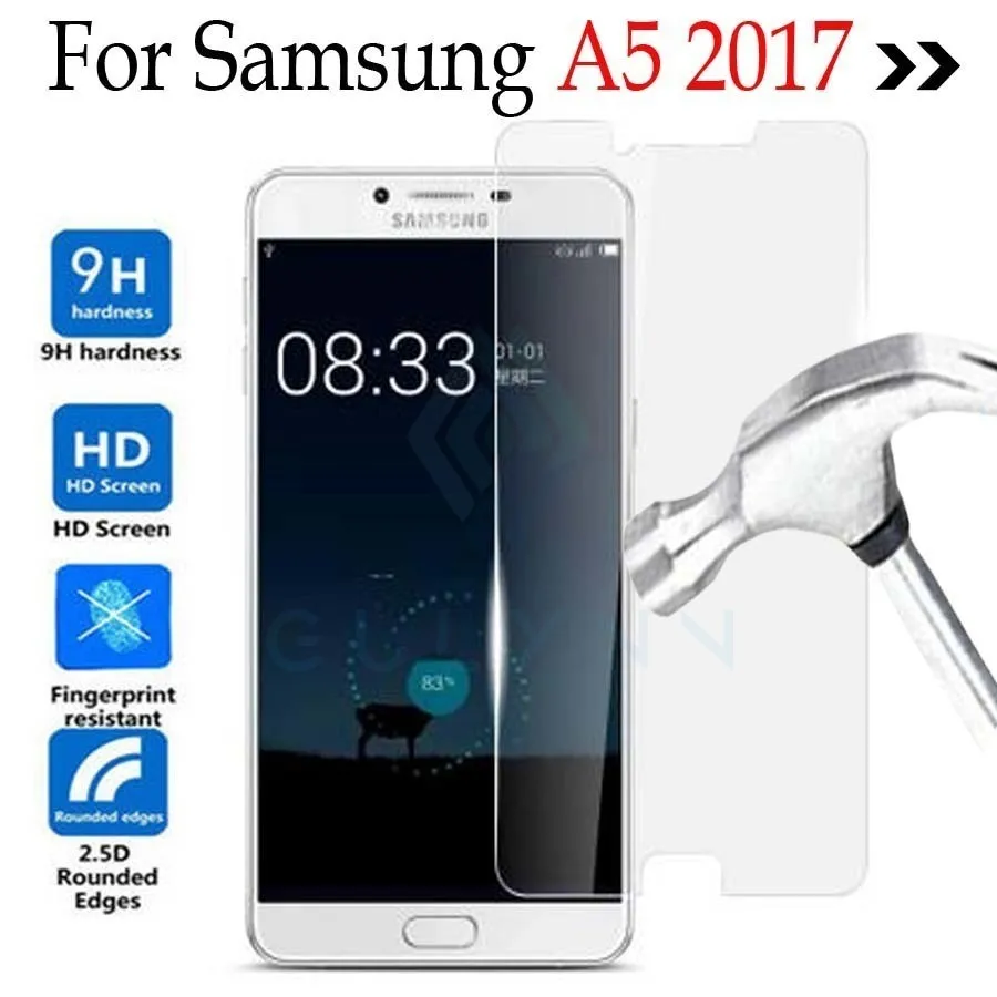 2.5D 9H Премиум Закаленное стекло пленка для Samsung A5 A3 2017 A10 A20 A30 A40 A50 A60 A20E A70 A80 A90 Galaxy