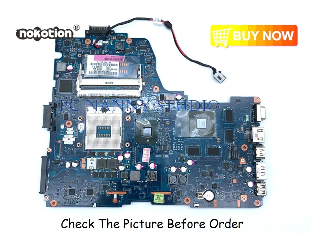 PCNANNY K000104400 для Toshiba Satellite A660 A665 материнская плата ноутбука LA 6062P HM55 DDR3