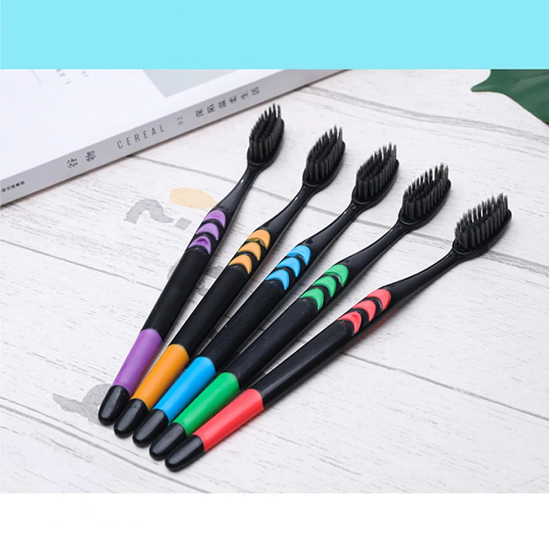 

10 pcs Family Set Toothbrush soft bamboo charcoal adult cleancare gums fine hair home unisex Healthy Teeth Cleaning Brush Tools