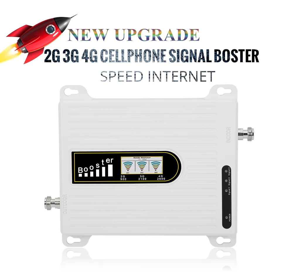 Трехдиапазонный усилитель сигнала сотовой связи 2G 3G 4G GSM 900 WCDMA 2100 LTE 2600 МГц