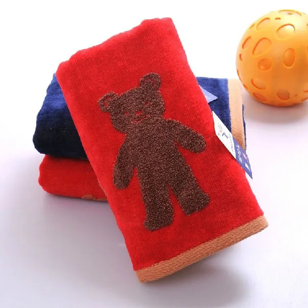 Полотенца из 100% хлопка с изображением милого плюшевого мишки мультфильма модные