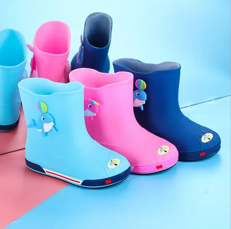 

four Seasons Removable Boys Girls Cartoon Rain Boots Kids Rain Boots Waterproof Baby Non-slip Rubber Water Shoe Child Rainboots