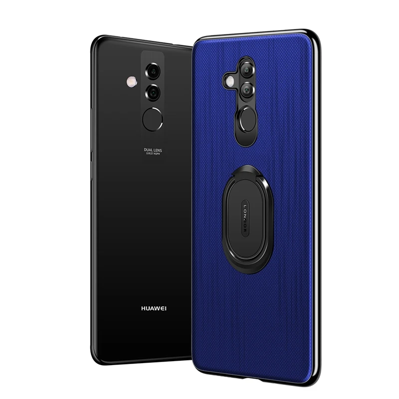 Синий 360 чехол с кольцом для пальца для huawei p20 litepro mate 20 Lite Магнитная подставка чехол для huawei Nova 3 3i 2s 3e mate 20X чехол - Цвет: Синий
