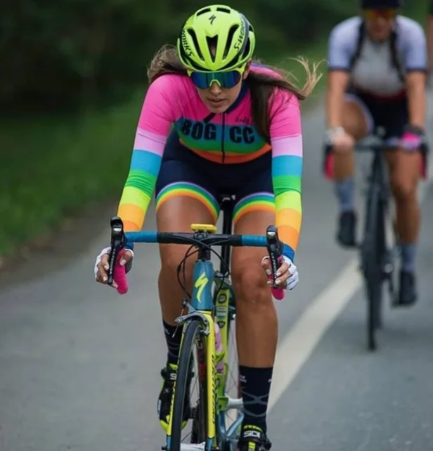 skinsuit women 04 Женский велокостюм, спортивный дышащий костюм для велосипеда с длинными рукавами, купальный костюм на заказ, триатлонный костюм Одежда для велоспорта mujer - Цвет: skinsuit women 04
