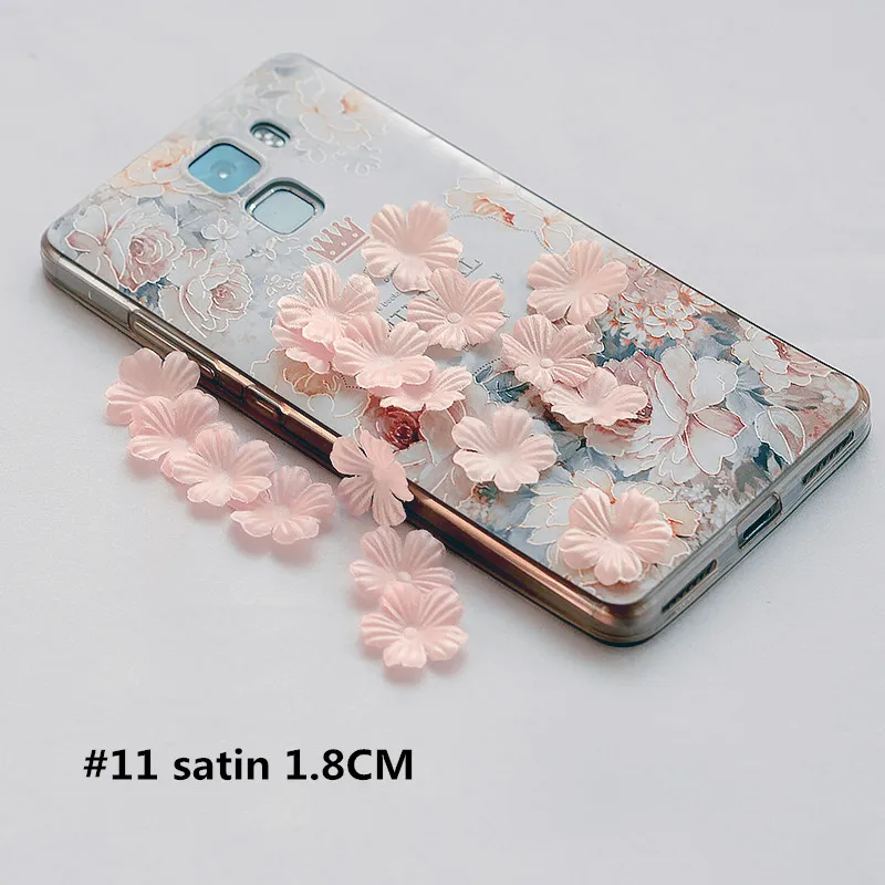 11 satin 1.8CM 200 шт Розовый DIY ручной работы 3D цветок свадебное платье ингредиенты пирографический Eugen пряжа головные уборы материалы RS1202 - Цвет: 11 satin 1.8CM