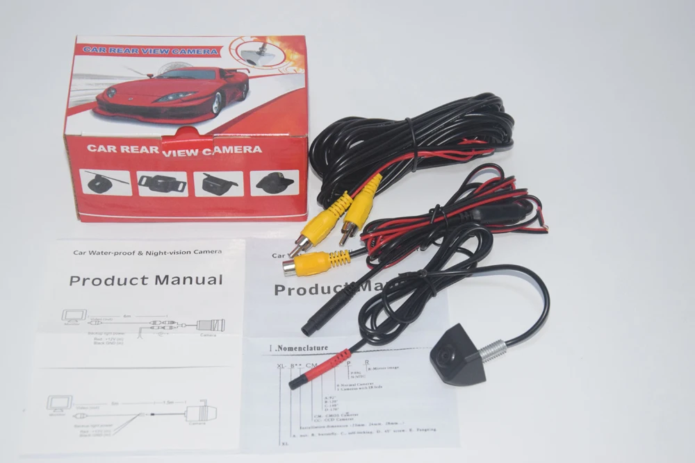 Бесплатная доставка Универсальная задняя камера заднего вида автомобиля HD CCD Черный металлический корпус водонепроницаемая парковка ночного видения Акция на.