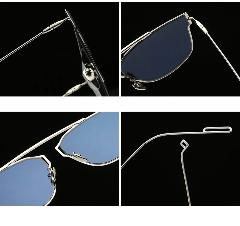 

HAPTRON Cat Eye luxury 2019 Sunglasses Women Brand Designer metal frame Mirror Men Sun Glasses Vintage Female oculos de sol