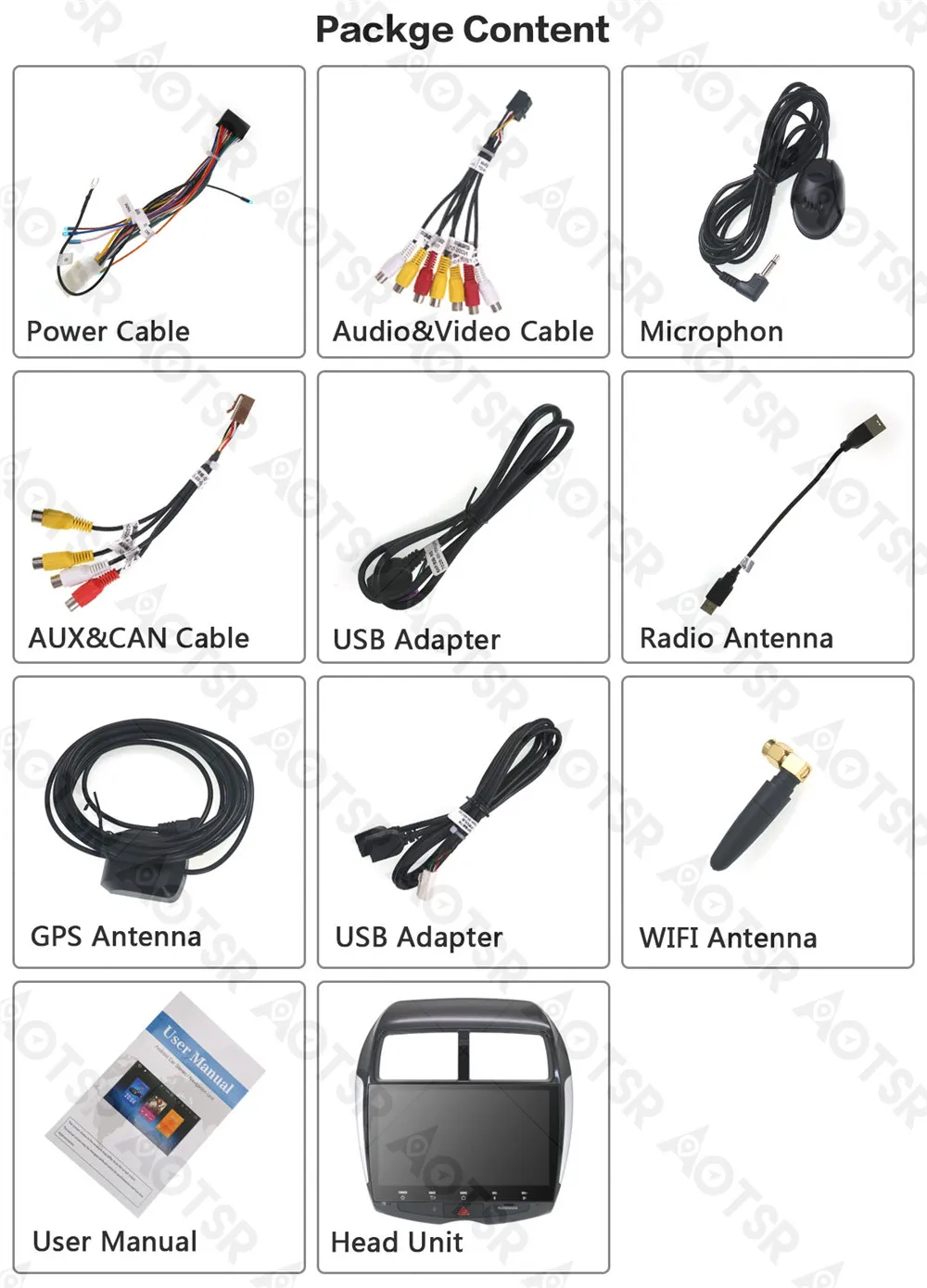 Aotsr Android 8 0 7 1 GPS навигация автомобиля нет DVD плеер для MITSUBISHI ASX RVR Outlander Sport 2010 2014