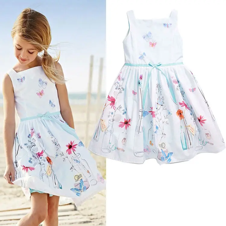 2017 Designer A-line Princess Dress Girl Clothes Character Pattern Baby Kids Costume Girls Dresses Summer | Детская одежда и обувь