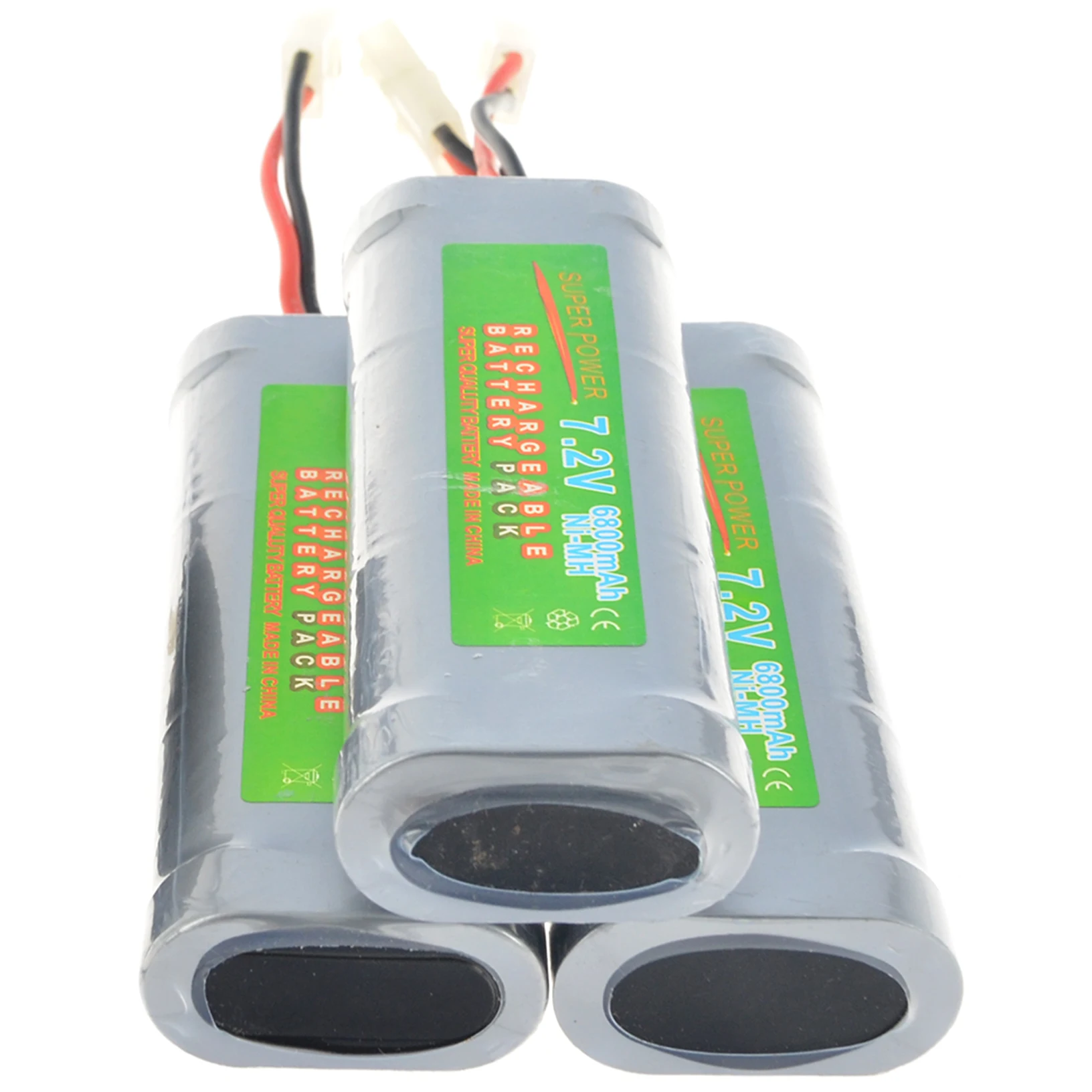 

3pcs 7.2V 6800mAh Ni-Mh rechargeable Battery pack RC w/ Tamiya Plug USA
