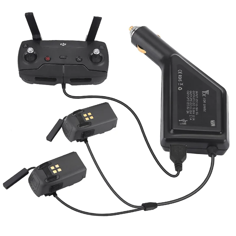 Зарядное устройство для автомобиля DJI Spark быстрое зарядное и зарядный