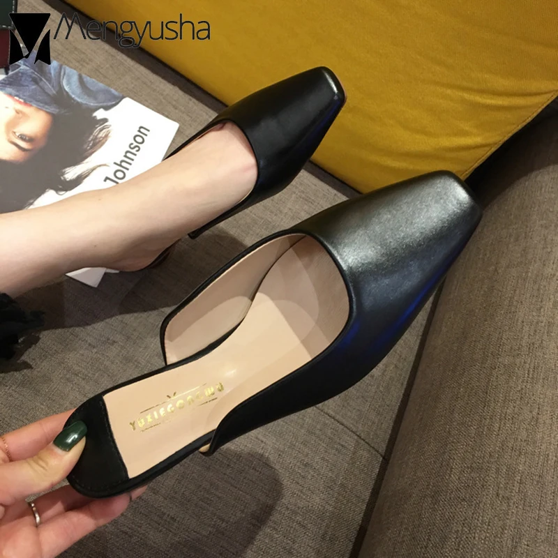 Известный бренд leopard сандалии с закрытым носком для женщин ретро круглый каблук