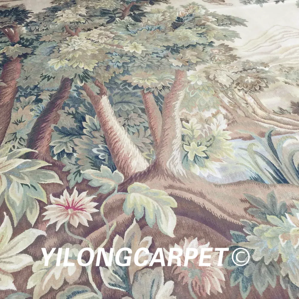 Yilong 9 5 &quotx 12 5&quot новый настенный гобелен Aubusson из чистой шерсти ручной работы