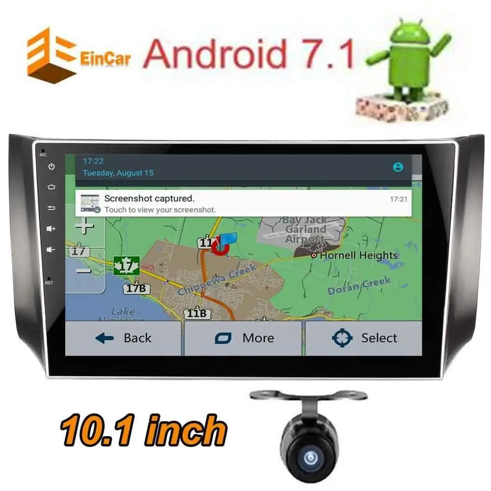 Android7.1 10 1 дюймов HD емкостный сенсорный экран автомобиля аудио стерео головное