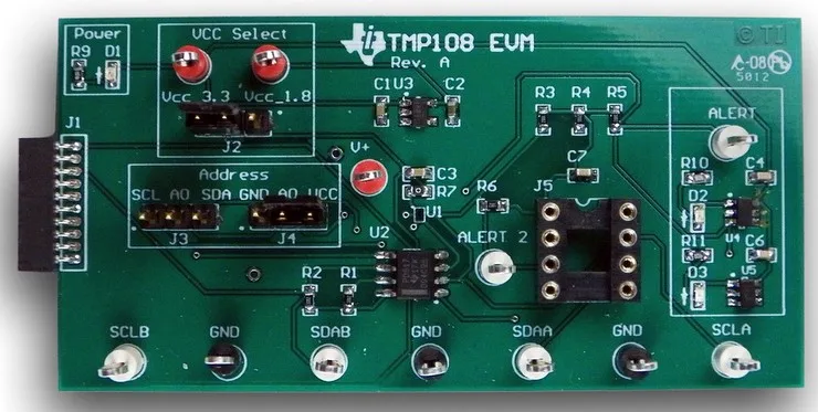 

TMP108EVM: Цифровой температурный датчик TMP108
