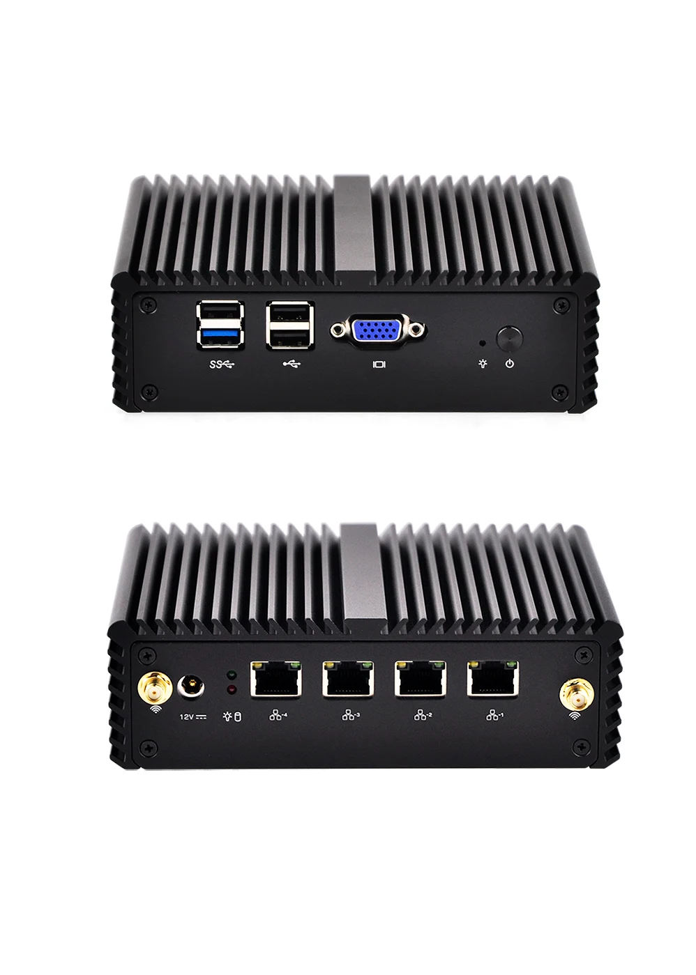 Qotom Mini PC j1900 4 lan pfsense маршрутизатор брандмауэра тонкий клиент x86 безвентиляторный