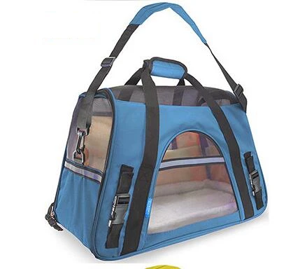 sky blue Модная переноска для домашних животных из ткани Оксфорд и сетка переносная сумка для собак Высококачественная переносная сумка для кошек дышащая сумка для кошек - Цвет: sky blue